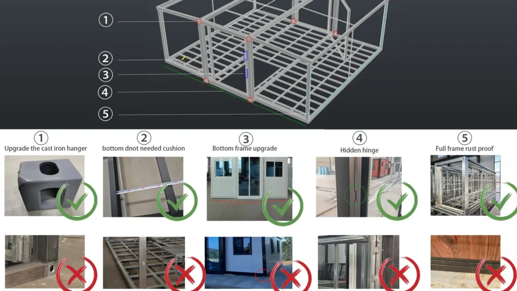 shipping container home maintenance - factory QC inspection