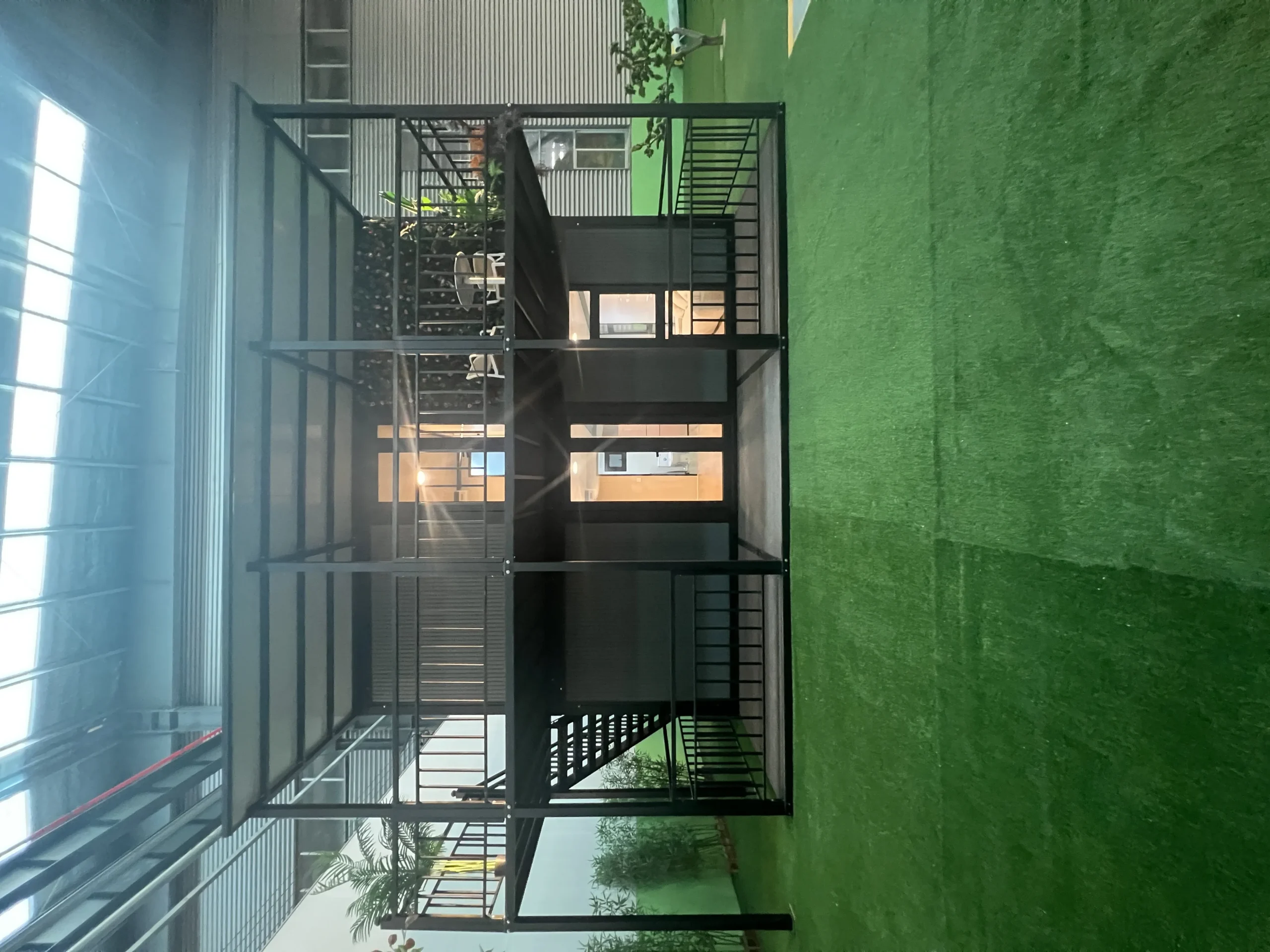 prefab adu built from an expandable container house with two-storey layout