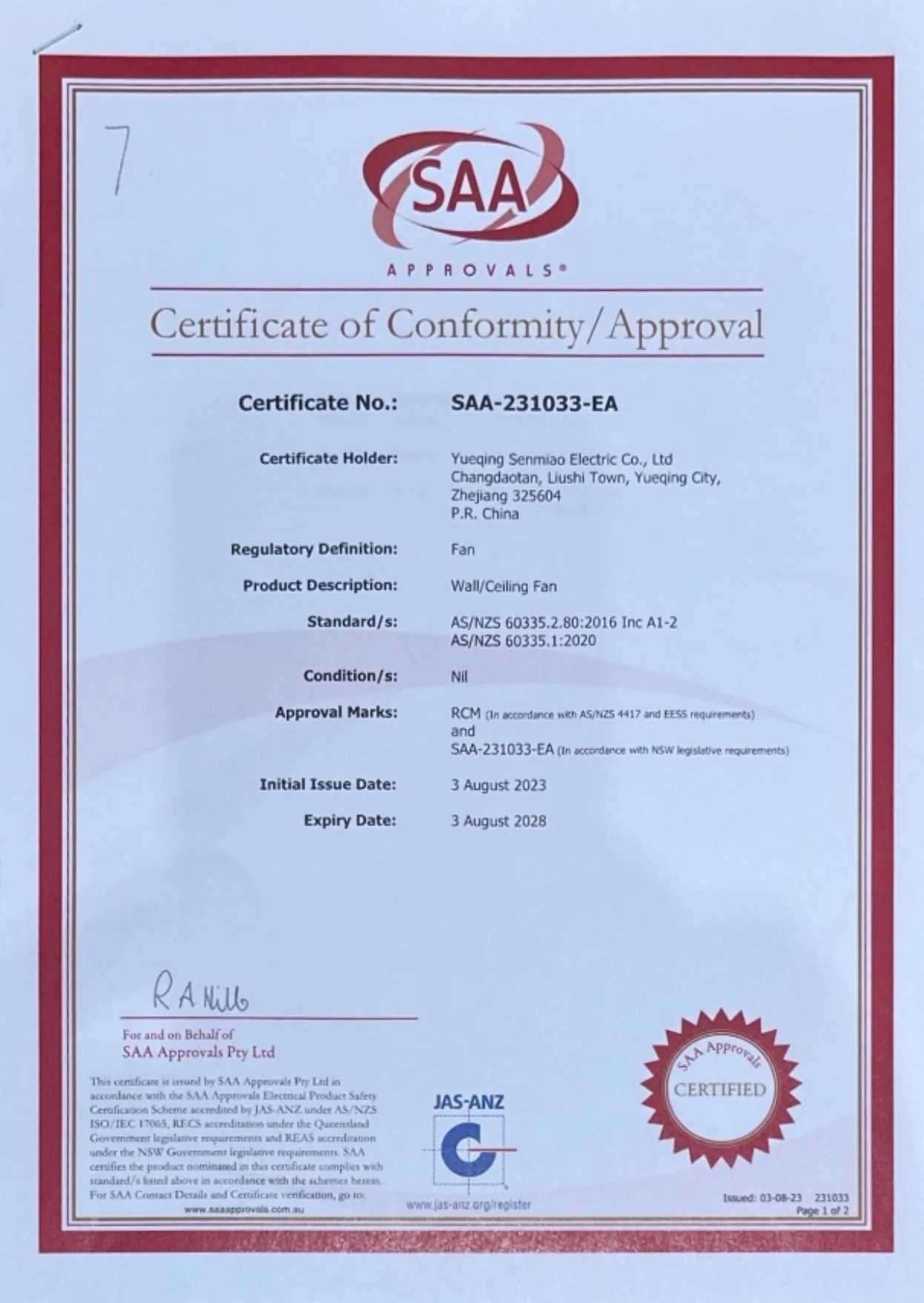 SAA certified wall-faced toilet suite component