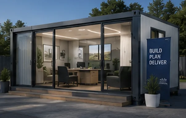 container office - sales office interior layout