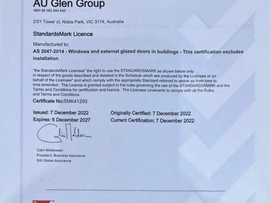 Standardsmark Plumbing Drainage Au Glen Group