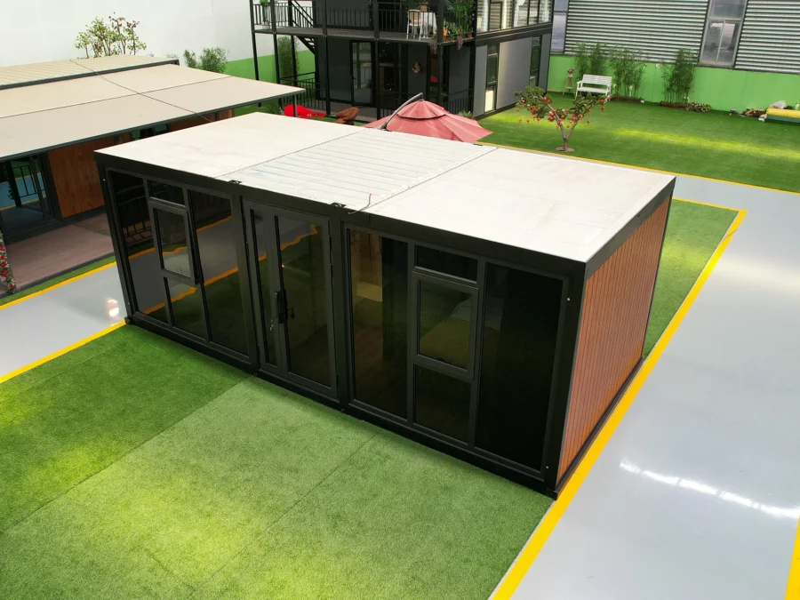 10ft expandable container house on display in the SunModu showroom