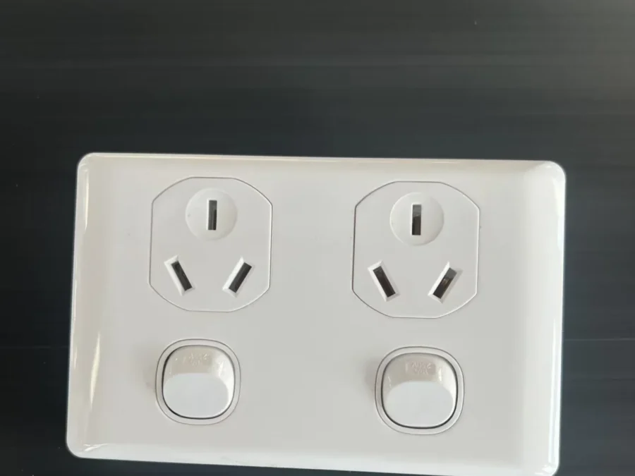 Australian and NZ switched double power outlet configuration available in SunModu container homes